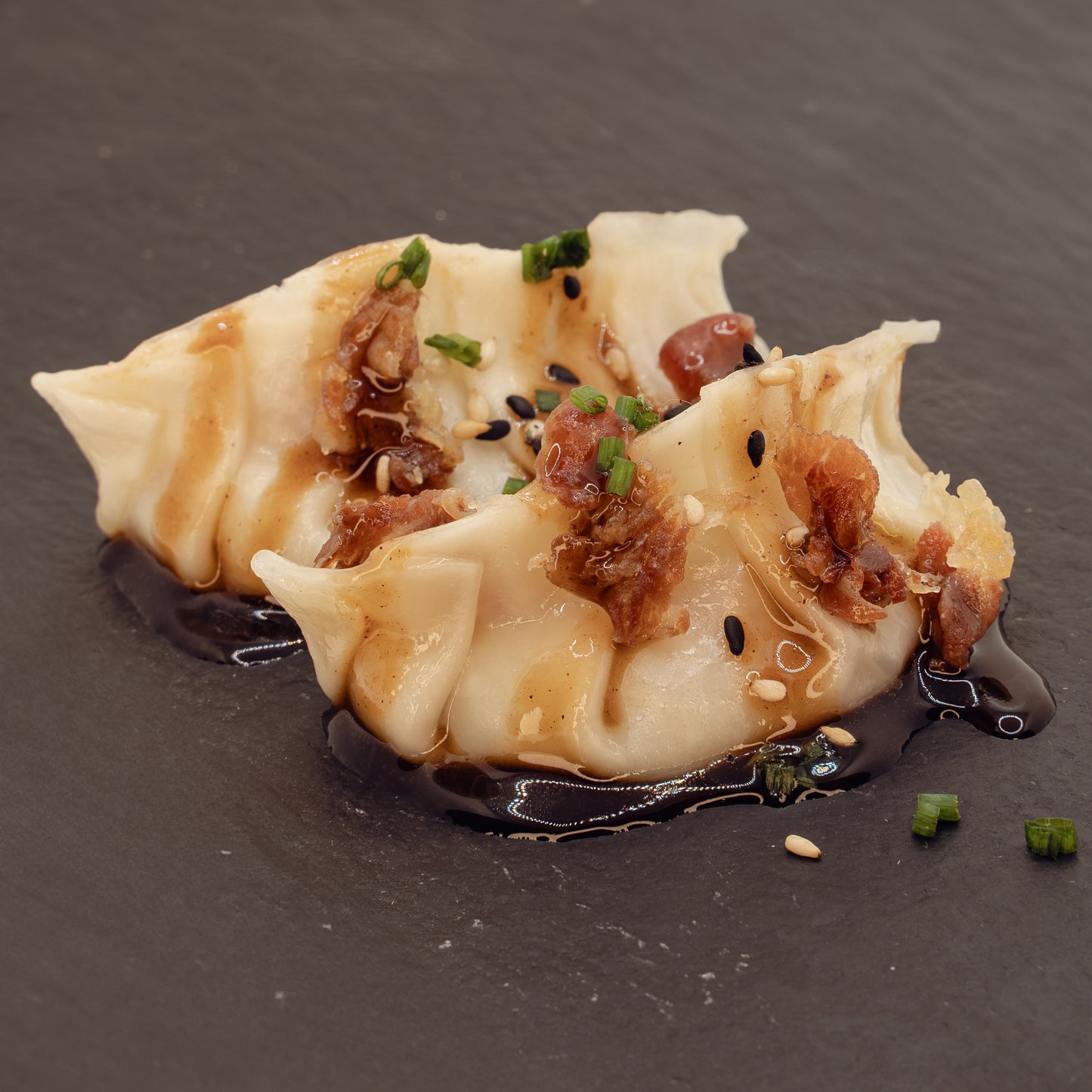 Gyoza de trinchado de la Cerdanya y tocino